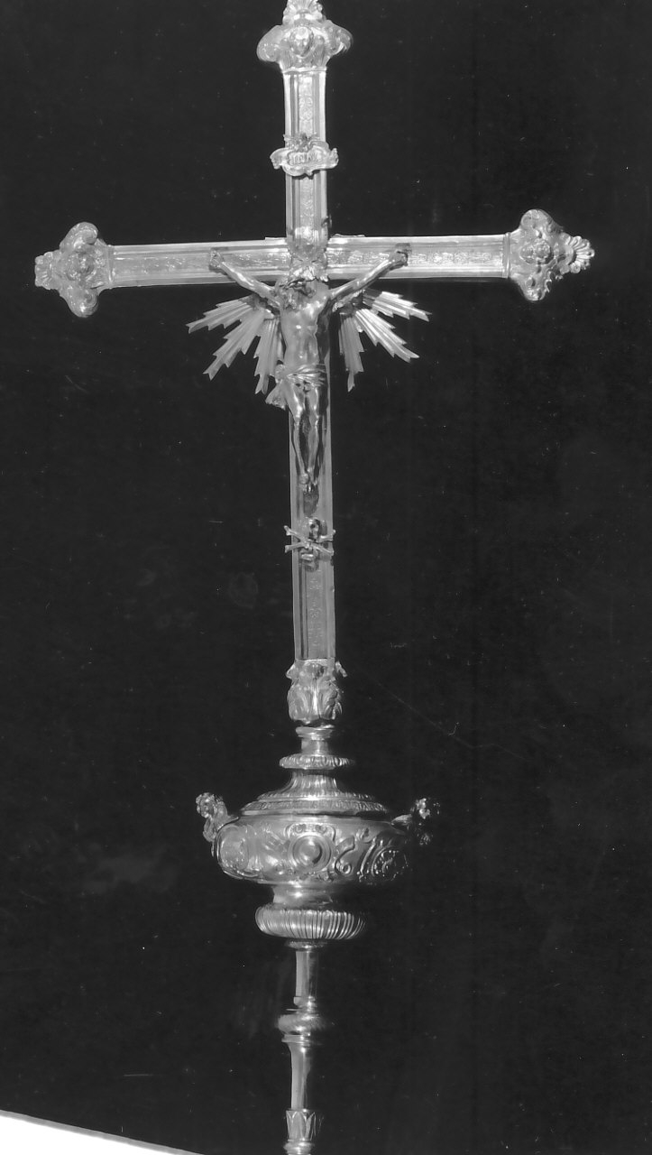 croce processionale, opera isolata - bottega napoletana (sec. XIX)