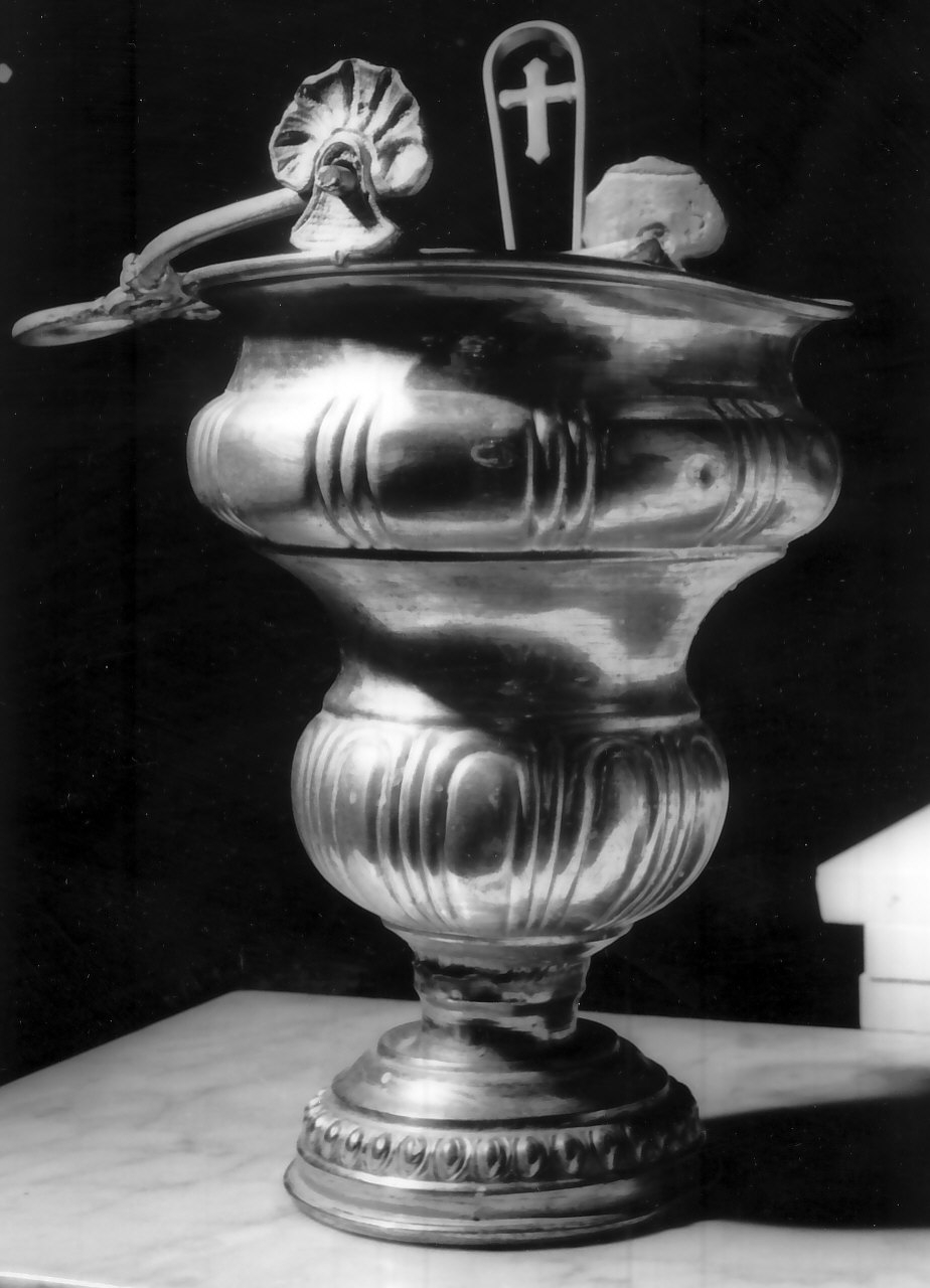 secchiello per l'acqua benedetta, opera isolata - bottega Italia meridionale (sec. XIX)