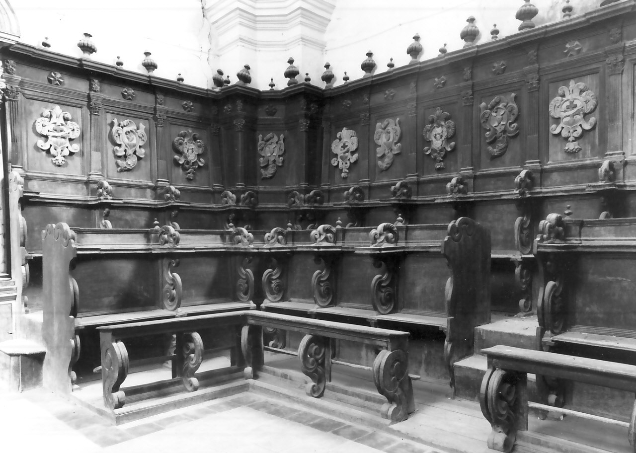 stalli del coro, opera isolata - bottega Italia meridionale (metà sec. XVIII)