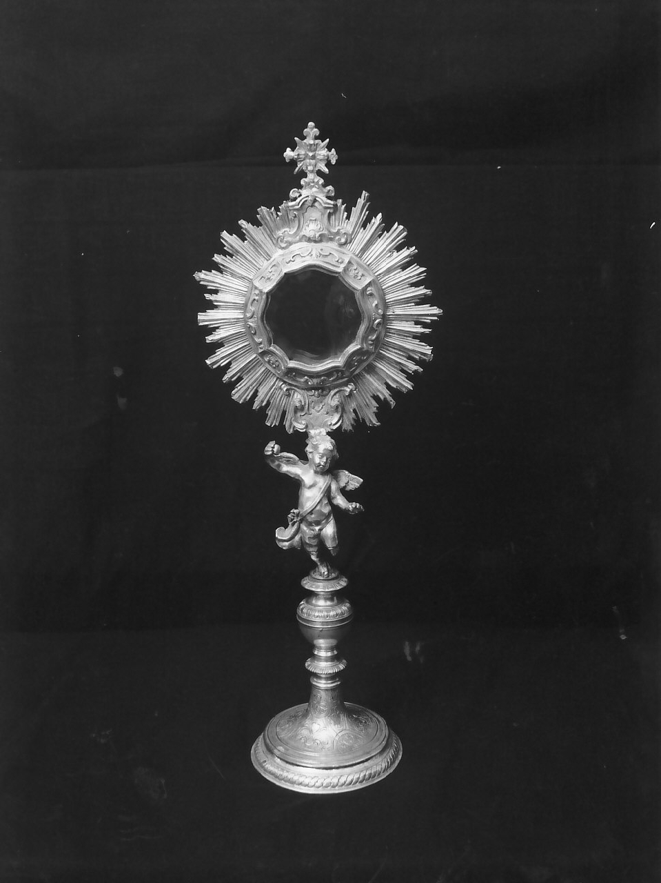 ostensorio - a raggiera, opera isolata - bottega napoletana (sec. XVIII)