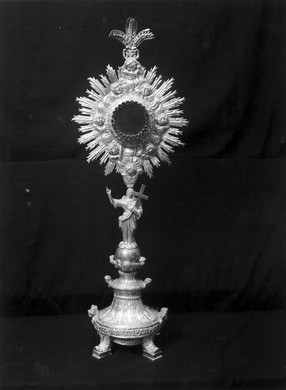 ostensorio - a raggiera, opera isolata - bottega napoletana (sec. XIX)