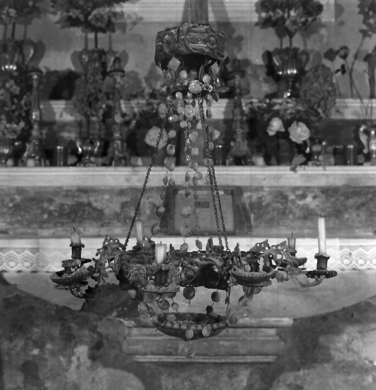 lampadario da chiesa, opera isolata - bottega Italia meridionale (sec. XIX)