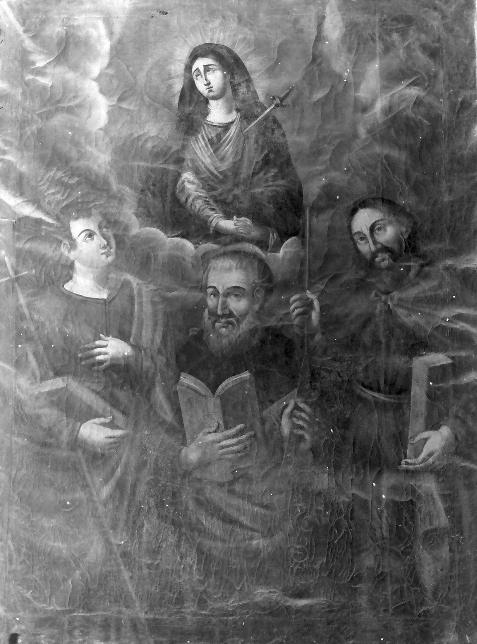 Madonna Addolorata e Santi (dipinto, opera isolata) - ambito calabrese (sec. XIX)