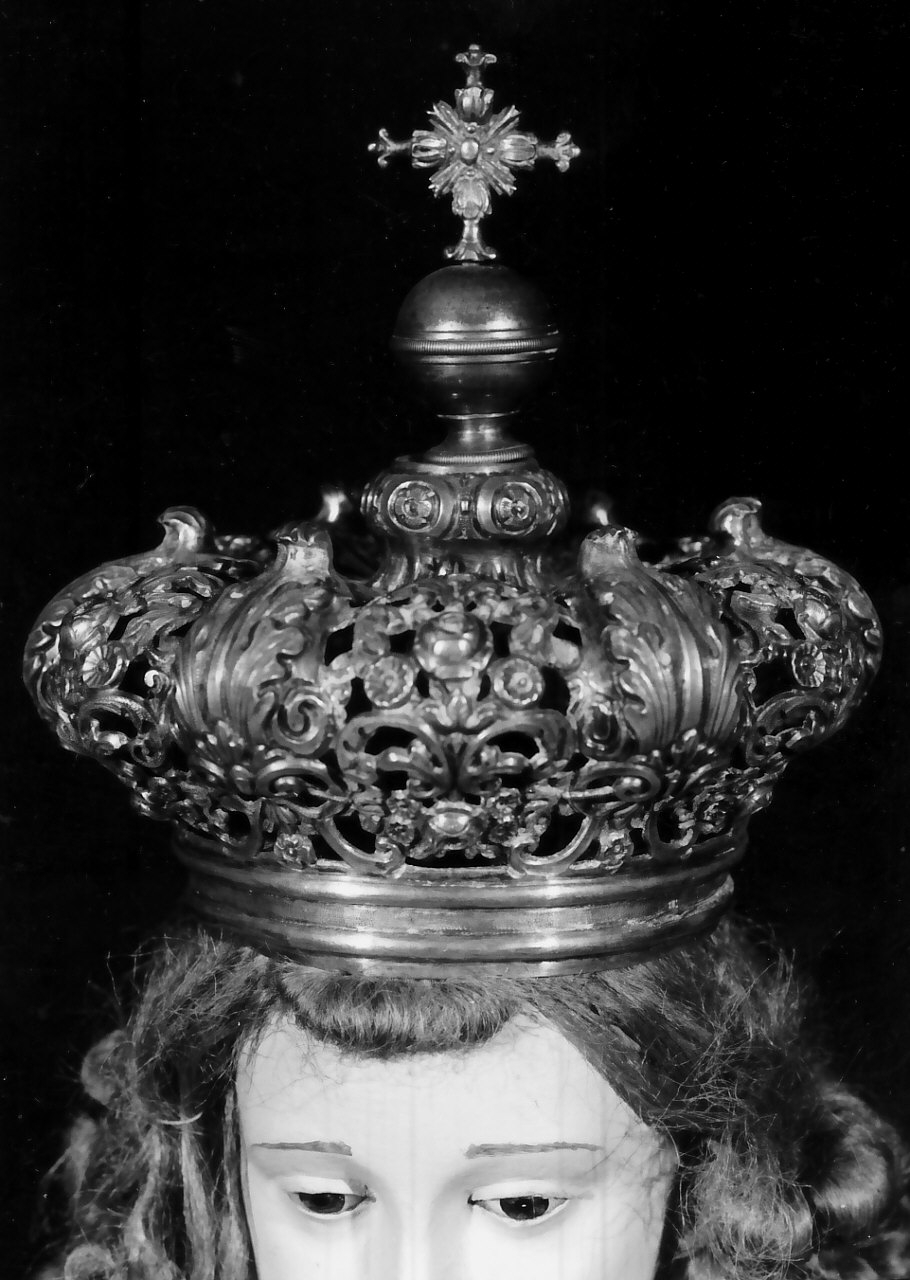 corona da statua, elemento d'insieme - bottega napoletana (sec. XIX)