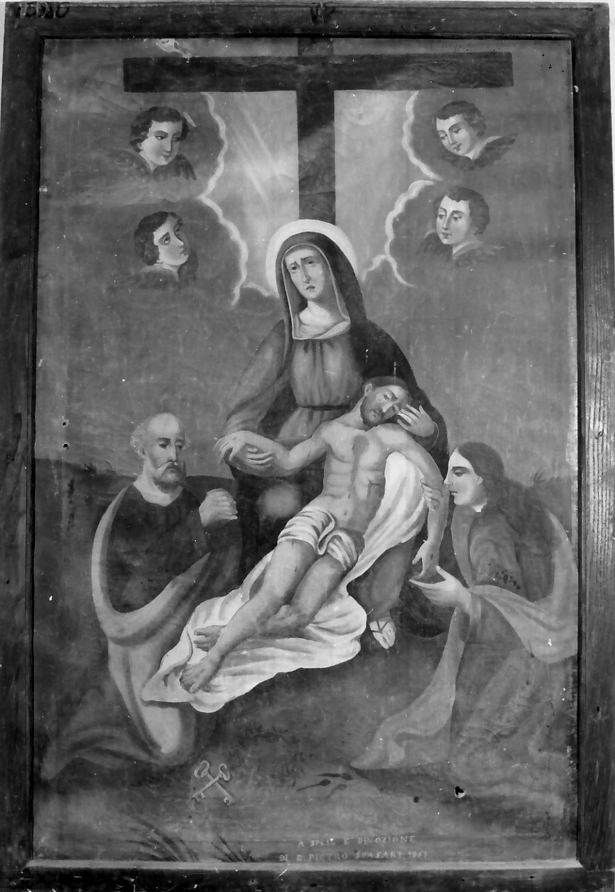 Pietà e Santi (dipinto, opera isolata) - ambito calabrese (sec. XIX)