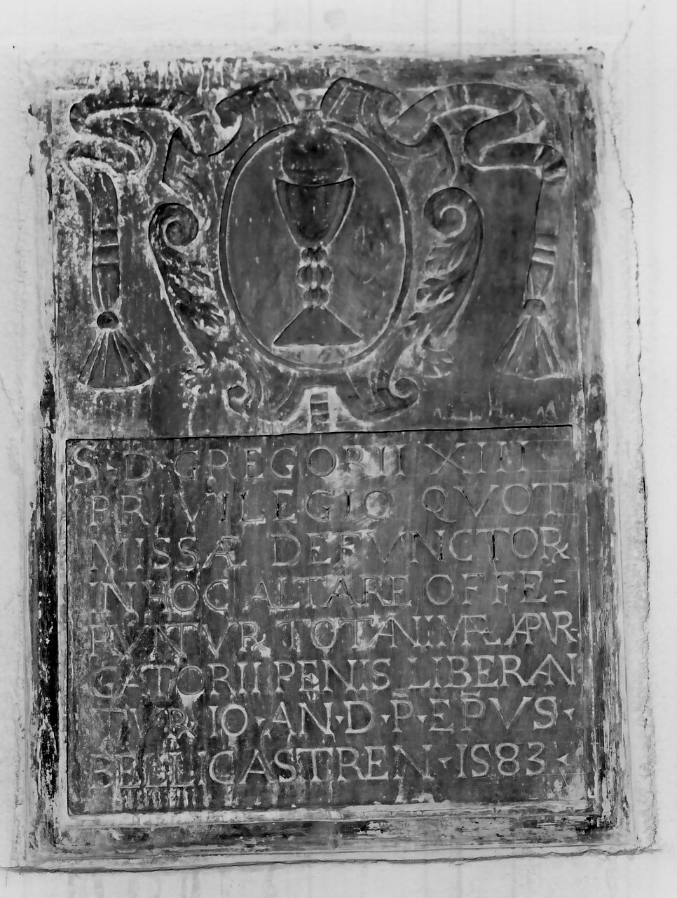 lastra, opera isolata - bottega Italia meridionale (sec. XVI)