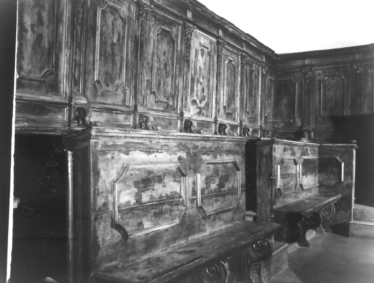 stalli del coro, serie - bottega calabrese (sec. XVIII)