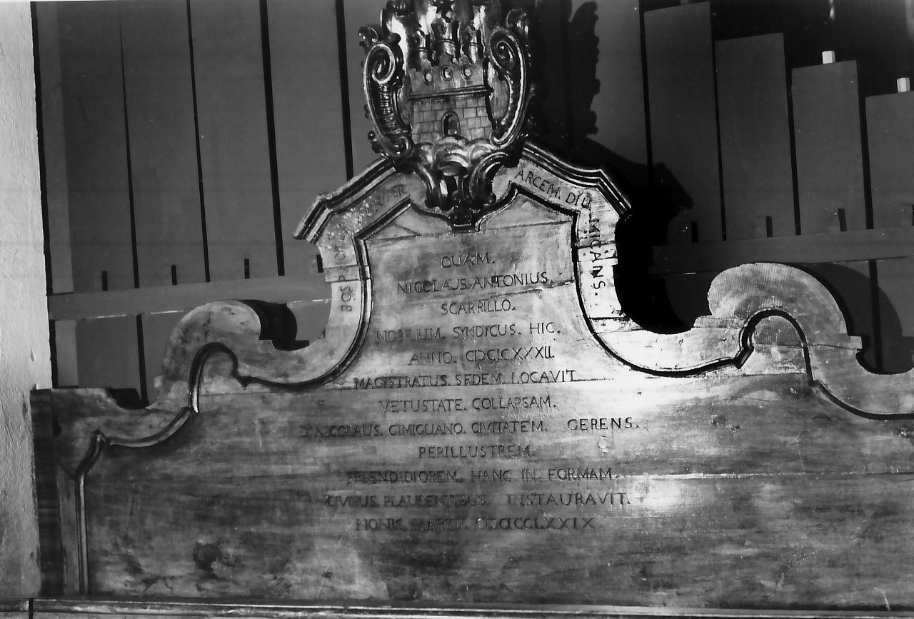 panca, opera isolata - bottega calabrese (sec. XVIII)