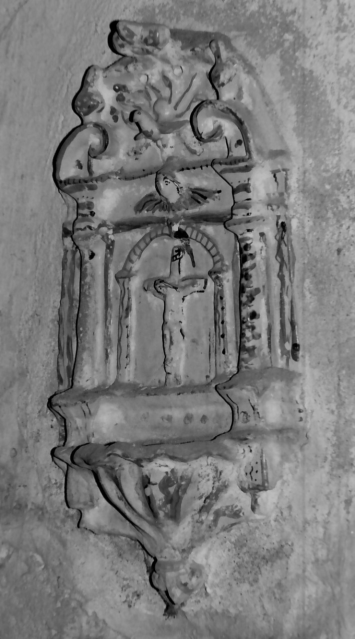 acquasantiera pensile, opera isolata - bottega campana (sec. XVIII)