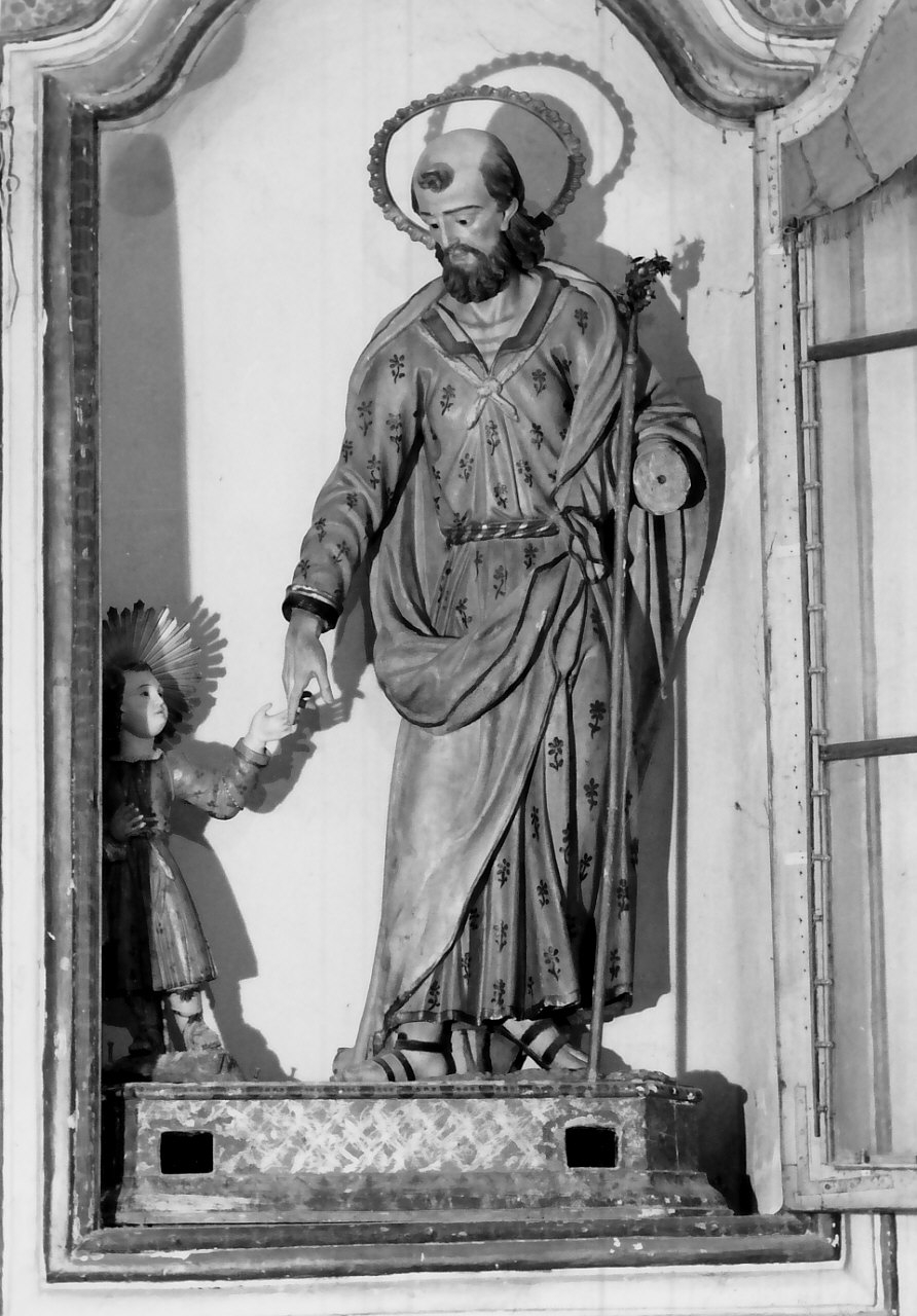 San Giuseppe e Gesù Bambino (statua, opera isolata) - bottega Italia meridionale (prima metà sec. XIX)