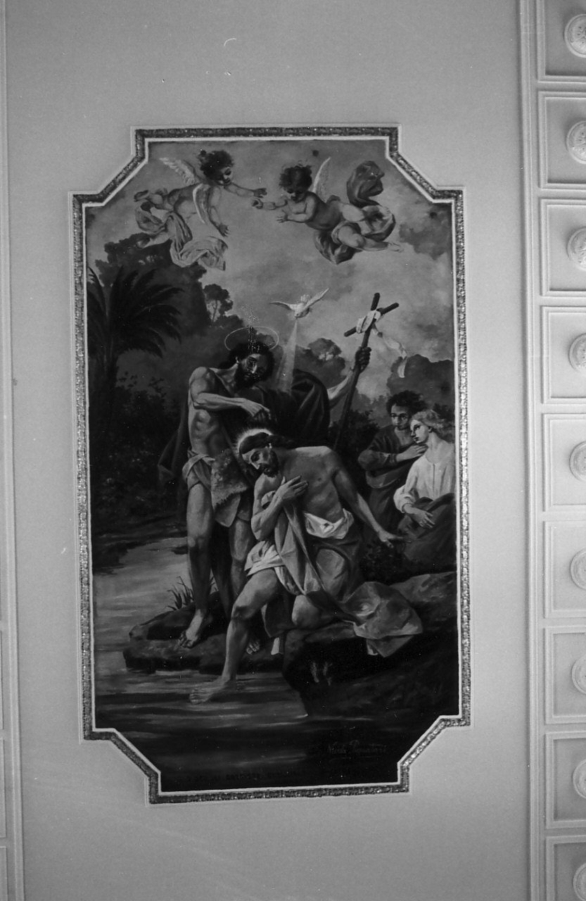 battesimo di Cristo (dipinto, opera isolata) - ambito Italia meridionale (seconda metà sec. XIX)
