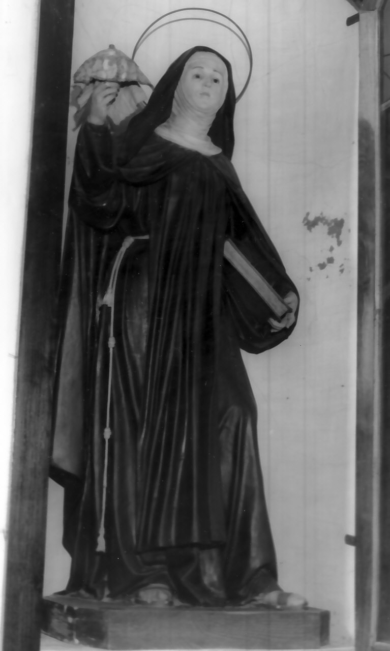 Santa Chiara (statua, opera isolata) di Malecore Giuseppe (fine/inizio secc. XIX/ XX)