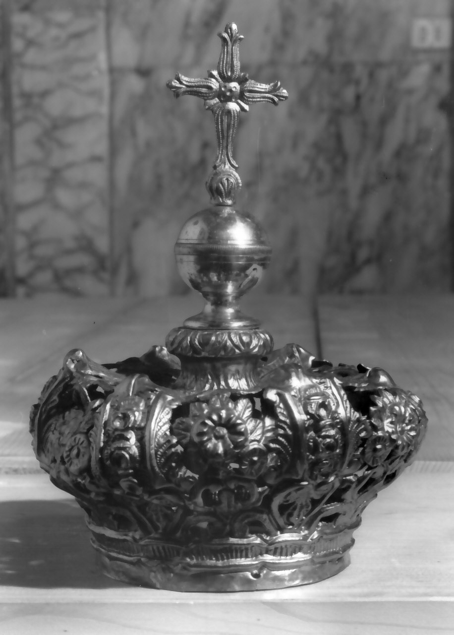 corona da statua, opera isolata - bottega Italia meridionale (fine sec. XIX)