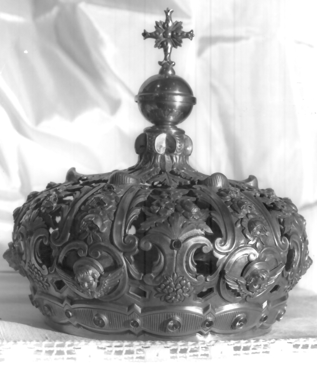 corona da statua, opera isolata - bottega Italia meridionale (fine/inizio secc. XIX/ XX)