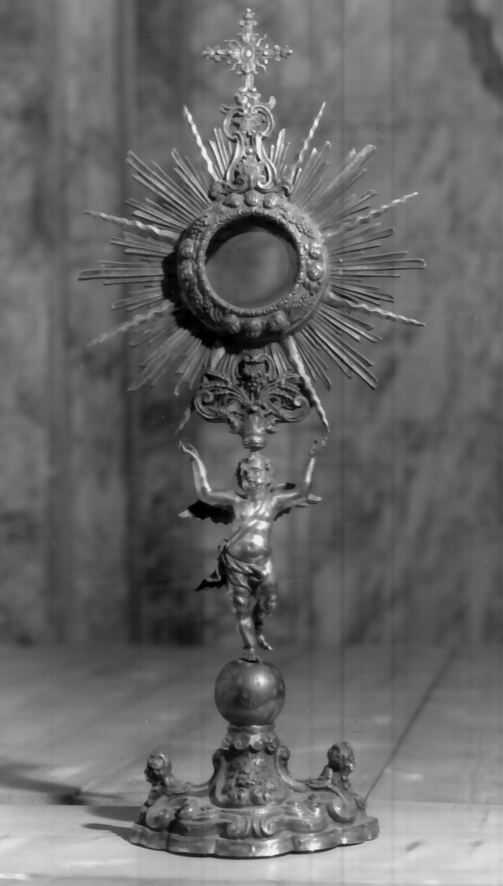 ostensorio - a raggiera, opera isolata - bottega Italia meridionale (sec. XIX)