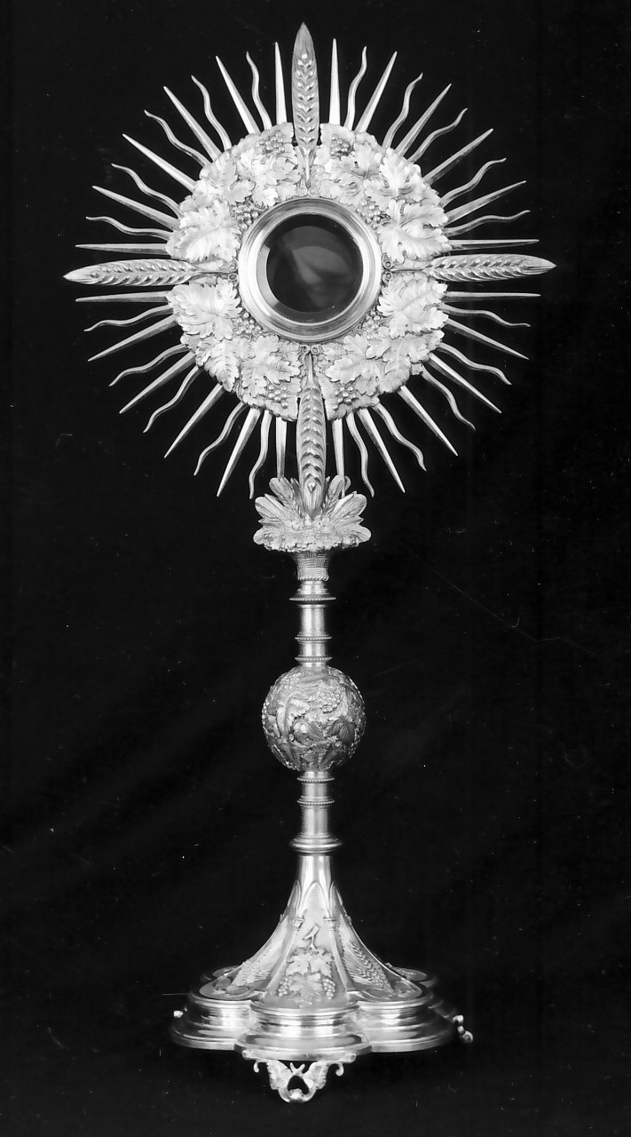 ostensorio - a raggiera, opera isolata - bottega napoletana (sec. XX)