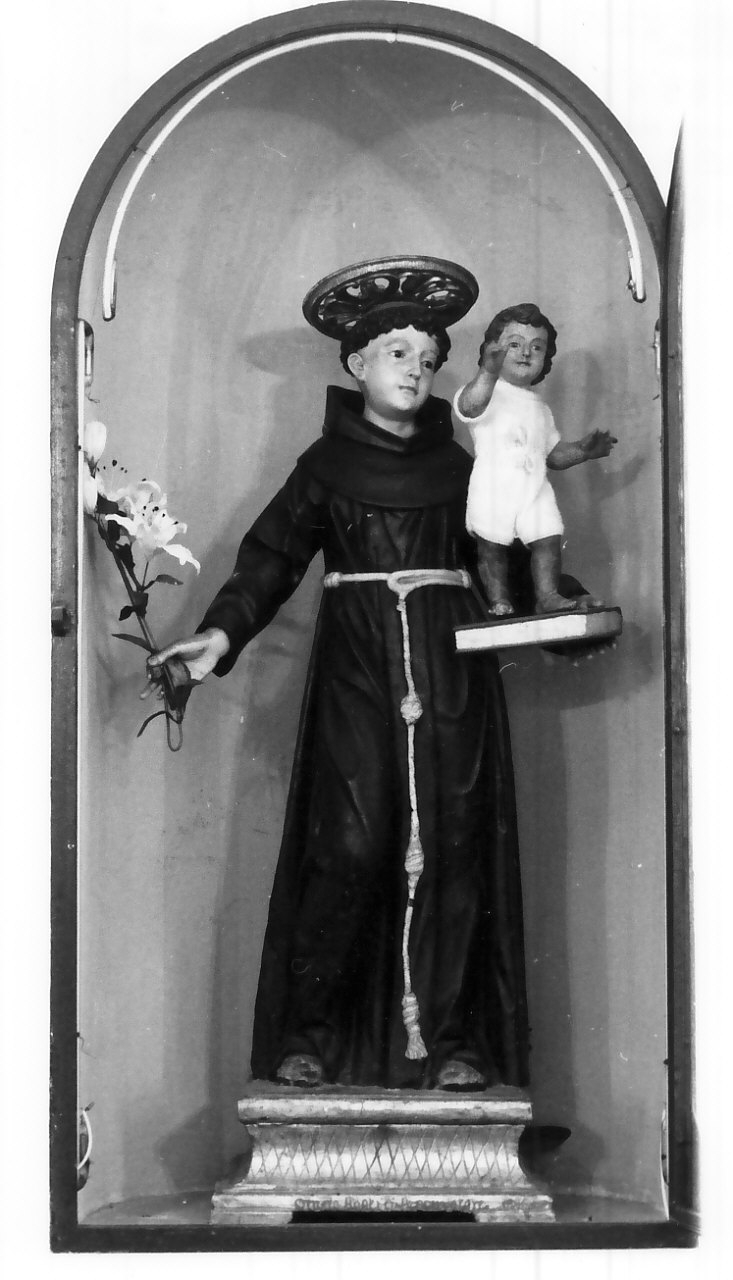 Sant'Antonio da Padova con il bambino (statua processionale, opera isolata) - bottega calabrese (sec. XIX)