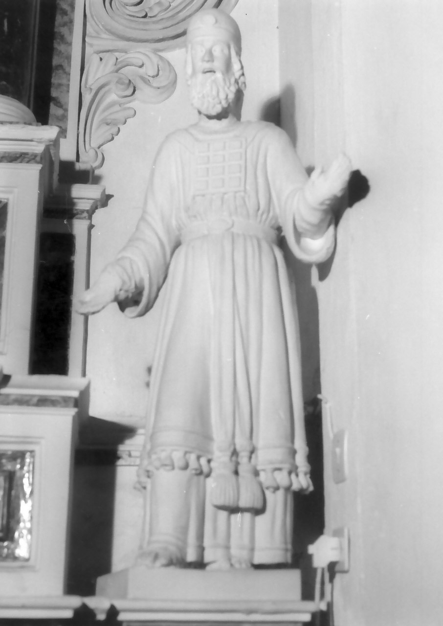 Santo vescovo (statua, elemento d'insieme) - bottega calabrese (sec. XIX)