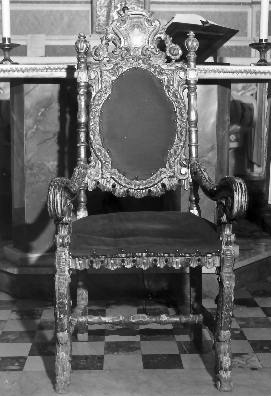 sedia del celebrante - bottega calabrese (sec. XVIII)