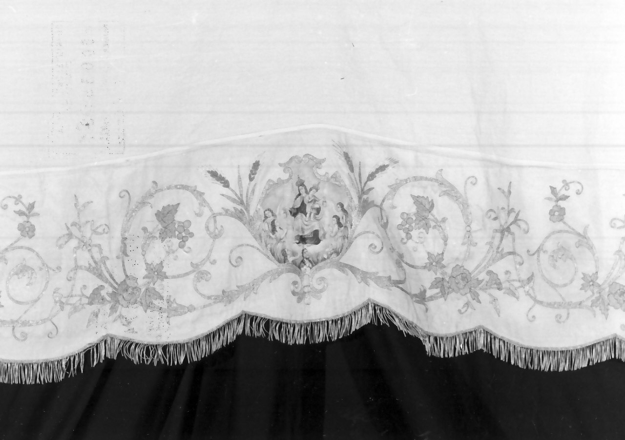 Madonna del Carmelo (tovaglia d'altare, opera isolata) - manifattura calabrese (prima metà sec. XX)