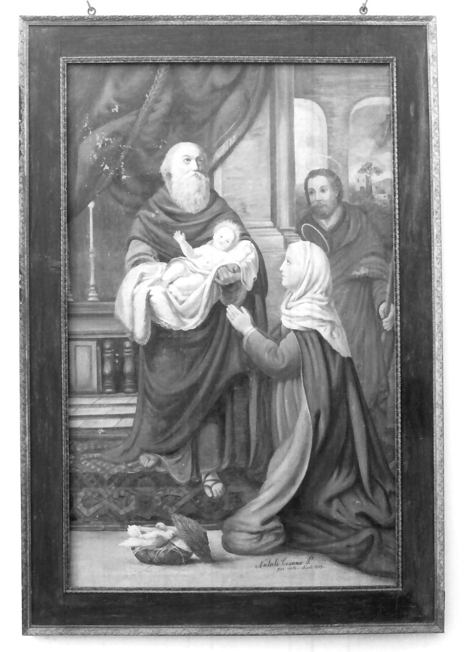 presentazione di Gesù al tempio (dipinto, opera isolata) di Cesareo Natale (sec. XX)