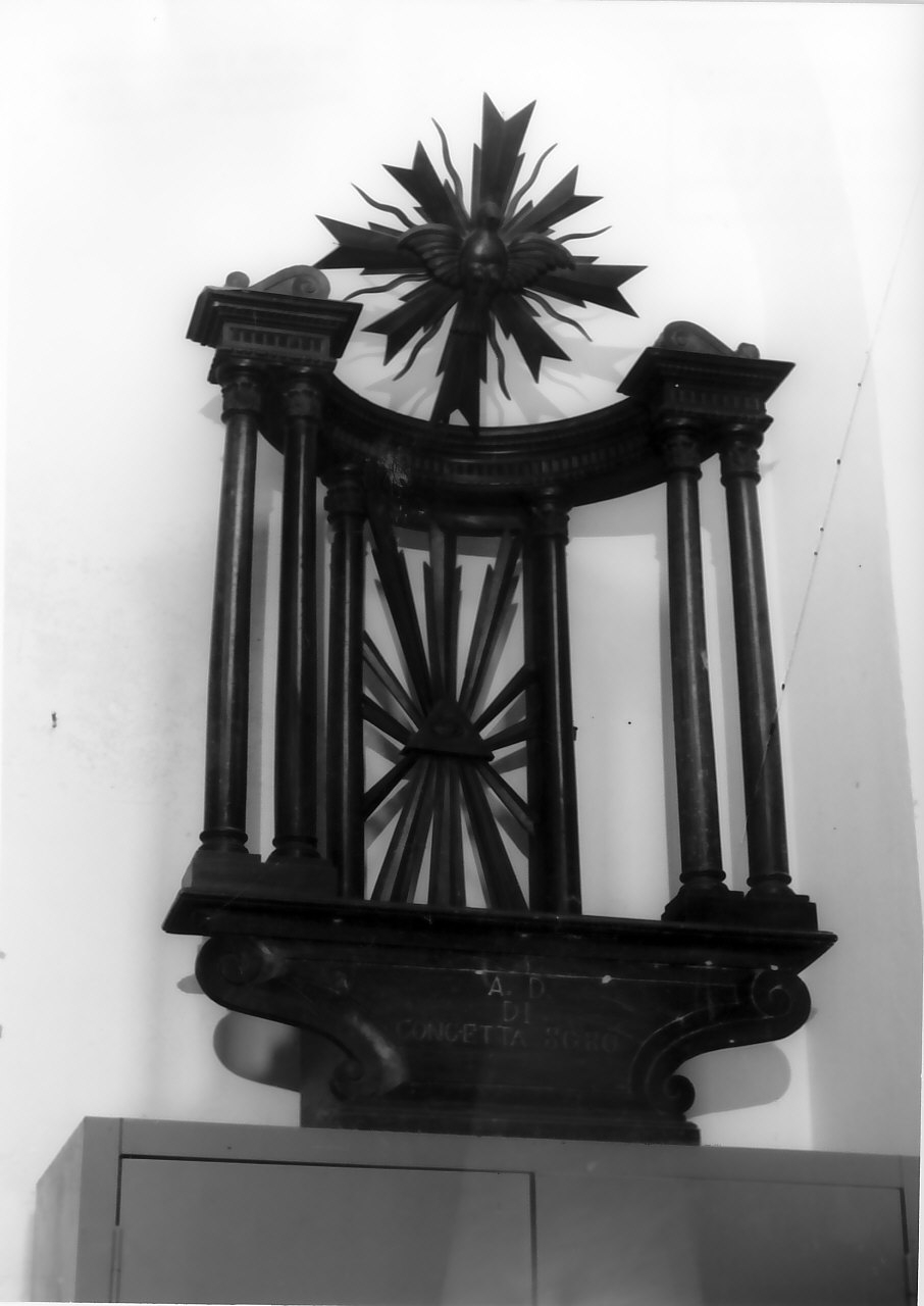 tronetto per esposizione eucaristica, opera isolata - bottega Italia meridionale (sec. XIX)