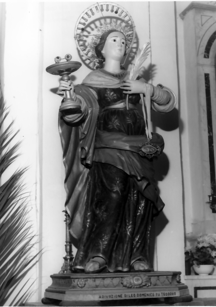 Santa Lucia (statua, opera isolata) - bottega Italia meridionale (sec. XIX)