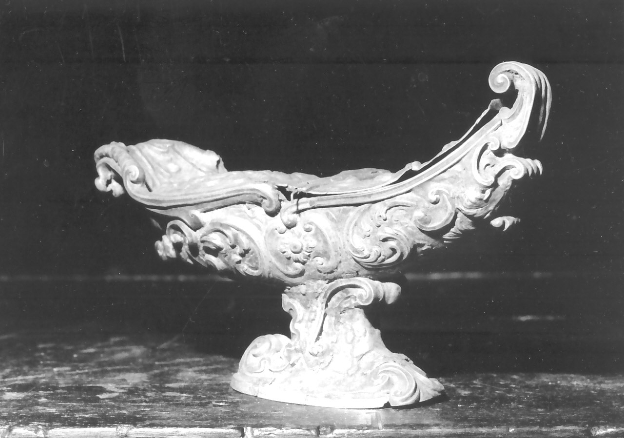 navicella portaincenso, opera isolata - bottega Italia meridionale (sec. XIX)
