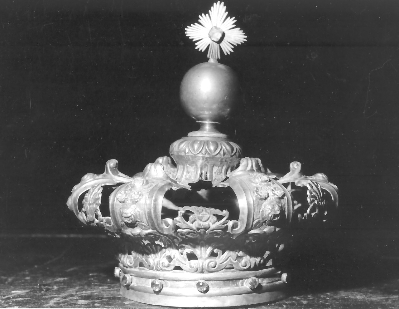 corona da statua, opera isolata - bottega Italia meridionale (fine sec. XIX)