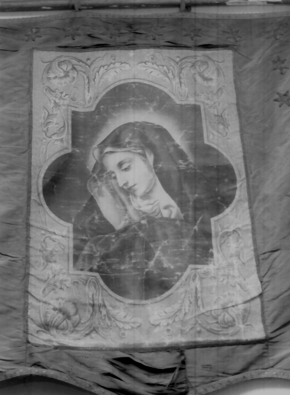 santa domenicana (stendardo processionale, opera isolata) - manifattura calabrese (fine/inizio secc. XIX/ XX)