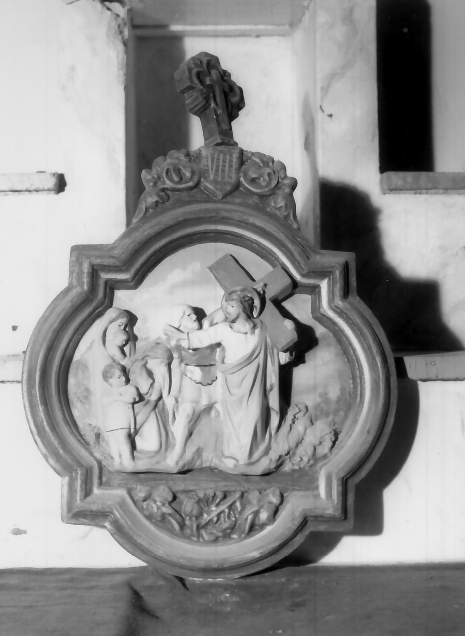 stazione VIII: Gesù consola le donne di Gerusalemme (Via Crucis, ciclo) - bottega calabrese (inizio sec. XX)