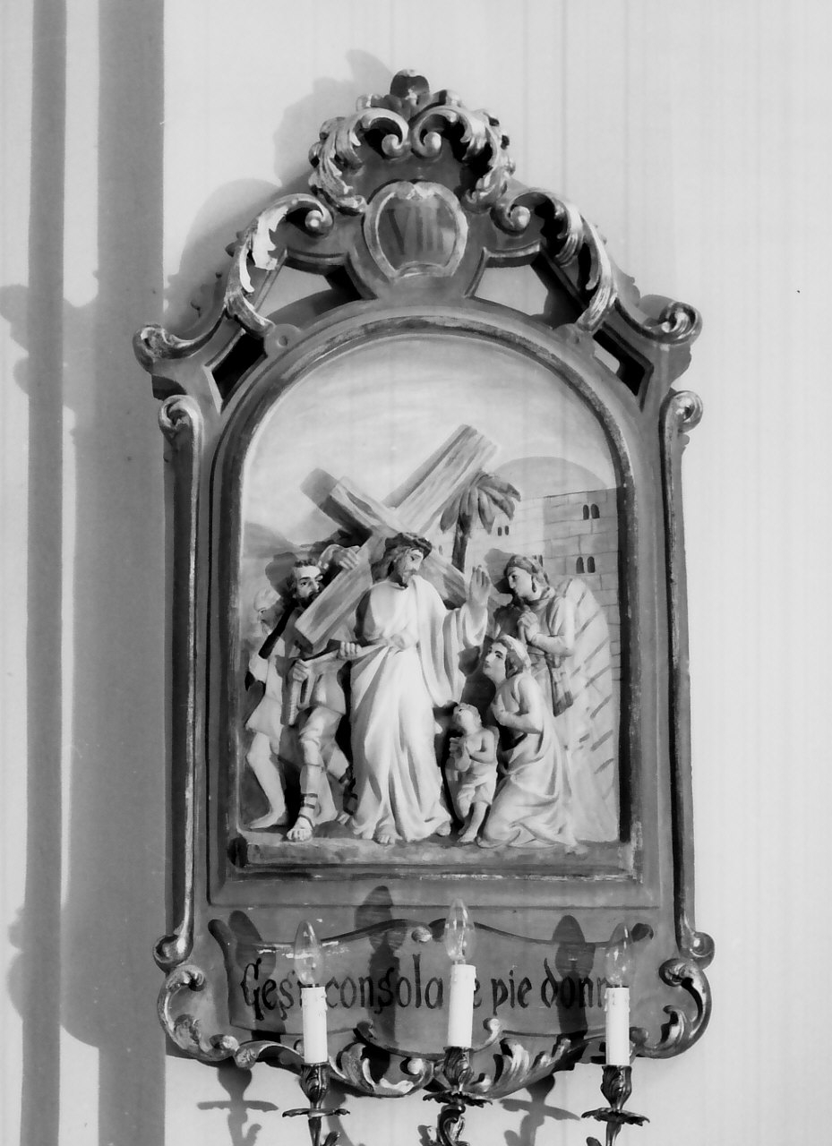 stazione VIII: Gesù consola le donne di Gerusalemme (Via Crucis, ciclo) - bottega Italia meridionale (seconda metà sec. XIX)