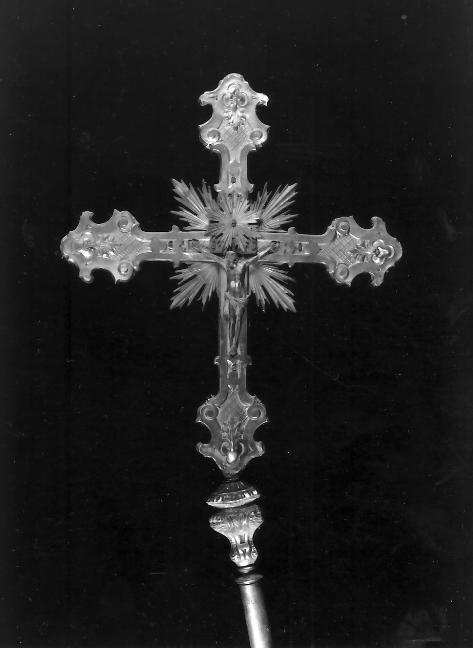 croce processionale, opera isolata - bottega Italia meridionale (sec. XIX)