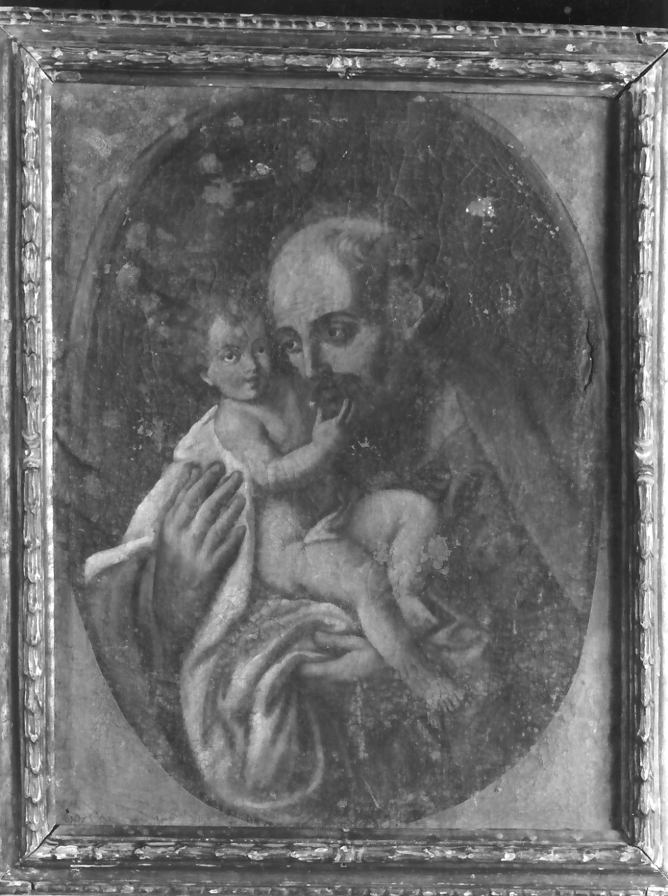 San Giuseppe e Gesù Bambino (dipinto, opera isolata) di De Presbiteris Lamberto (sec. XVIII)