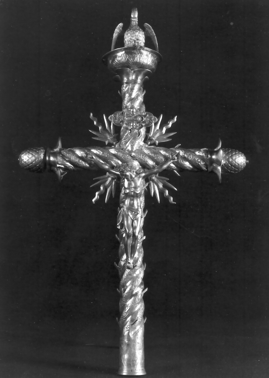 croce processionale, opera isolata - bottega napoletana (sec. XVI)