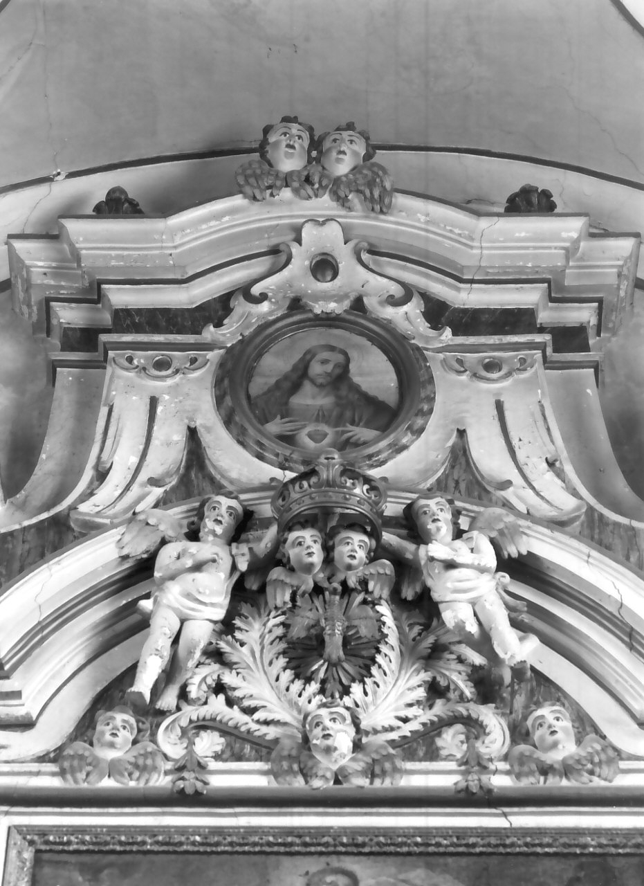 Sacro Cuore di Gesù (dipinto, elemento d'insieme) - bottega calabrese (fine/inizio secc. XVIII/ XIX)