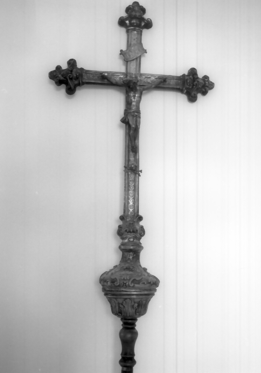 croce processionale, opera isolata - bottega Italia meridionale (sec. XIX)