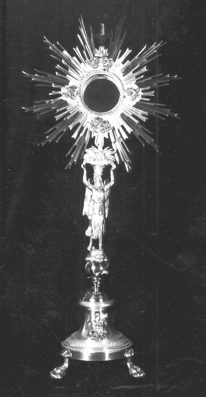 ostensorio - a raggiera, opera isolata - bottega Italia meridionale (sec. XIX)