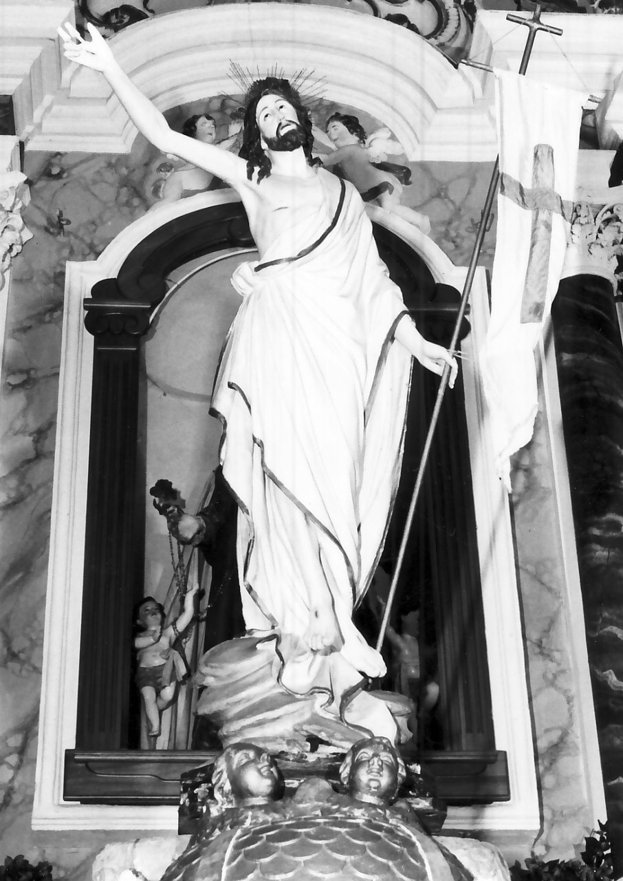 Cristo risorto (statua, opera isolata) - bottega Italia meridionale (fine/inizio secc. XIX/ XX)
