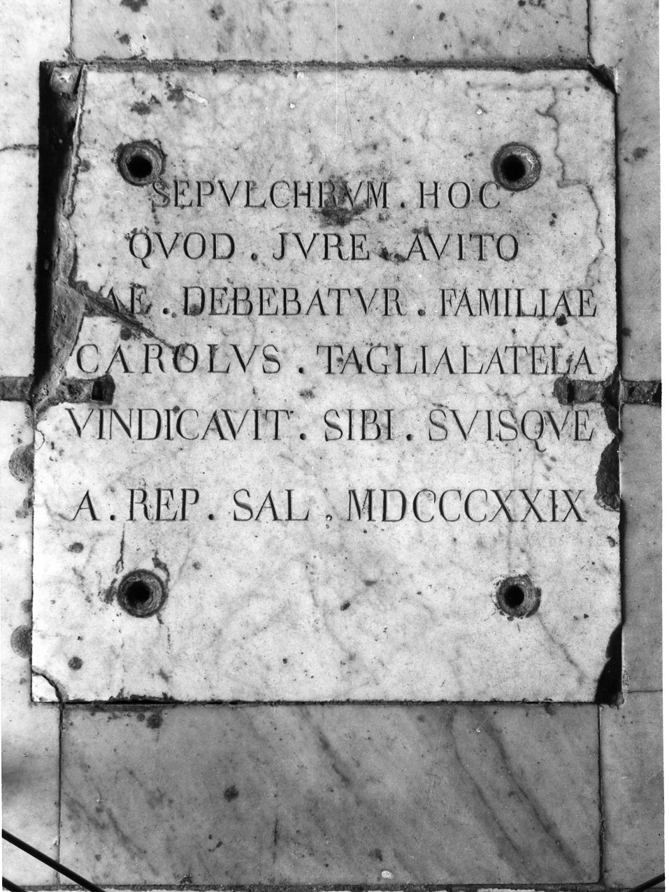 lastra tombale - bottega campana (sec. XIX)