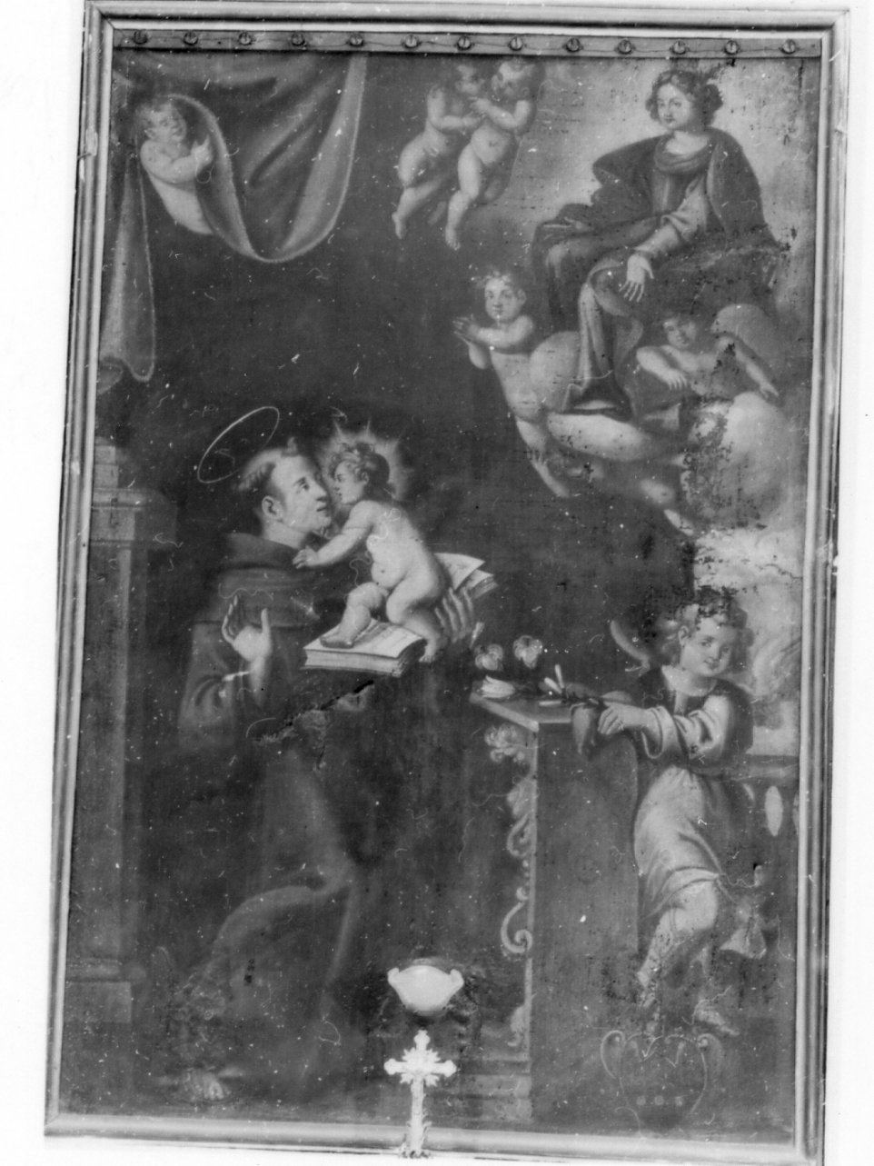 apparizione della Madonna con Bambino a Sant'Antonio da Padova (dipinto) - ambito napoletano (seconda metà sec. XVII)