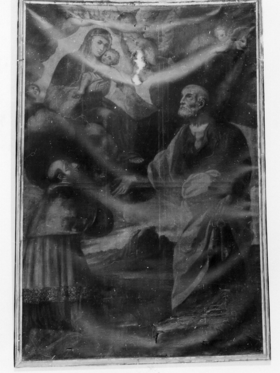 apparizione della Madonna con bambino a San Pietro (dipinto) - ambito napoletano (seconda metà sec. XVII)