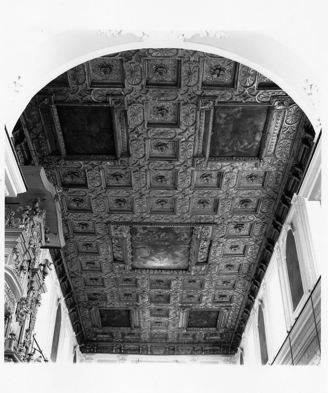 soffitto a cassettoni di Di Martino Giovan Paolo, Spasiano Francesco (sec. XVII)