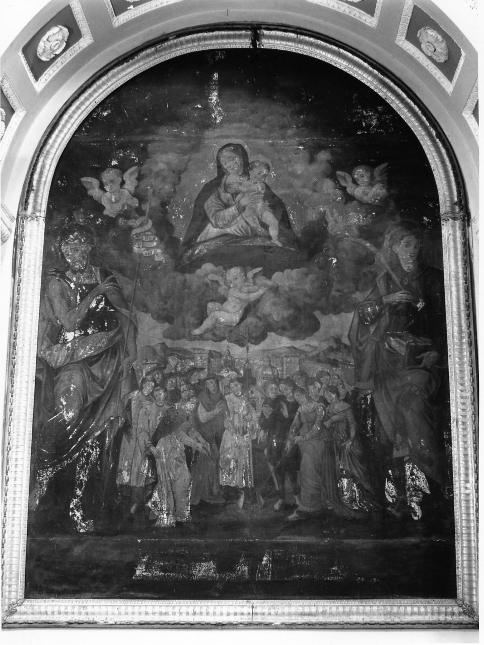 Fondazione di Santa Maria Maggiore tra i Santi Giovanni Battista e San Giovanni Evangelista (dipinto) di Ierace Severo (secondo quarto sec. XVI)