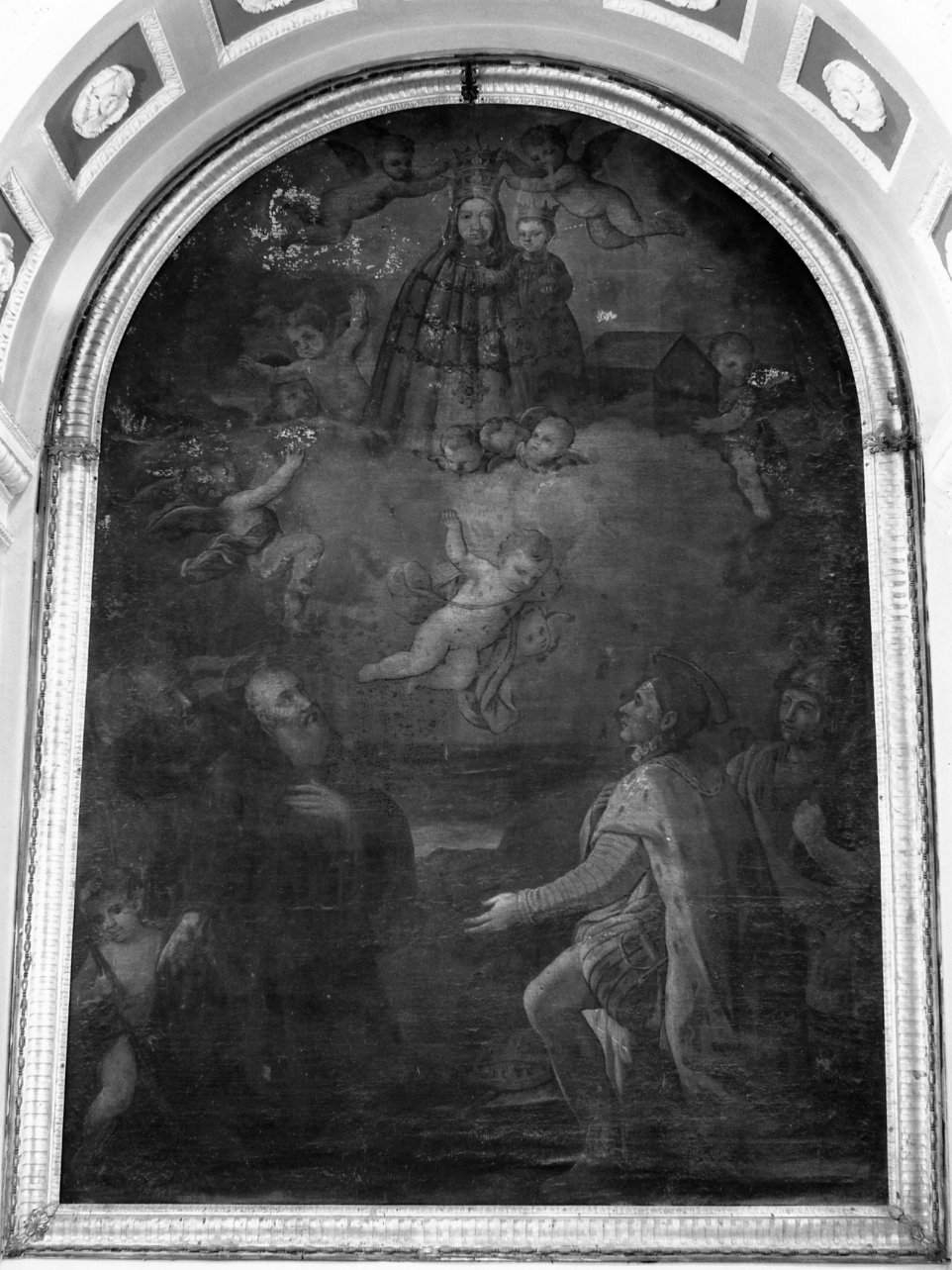 Madonna di Loreto con San Benedetto e Totila (dipinto) - ambito napoletano (prima metà sec. XVIII)