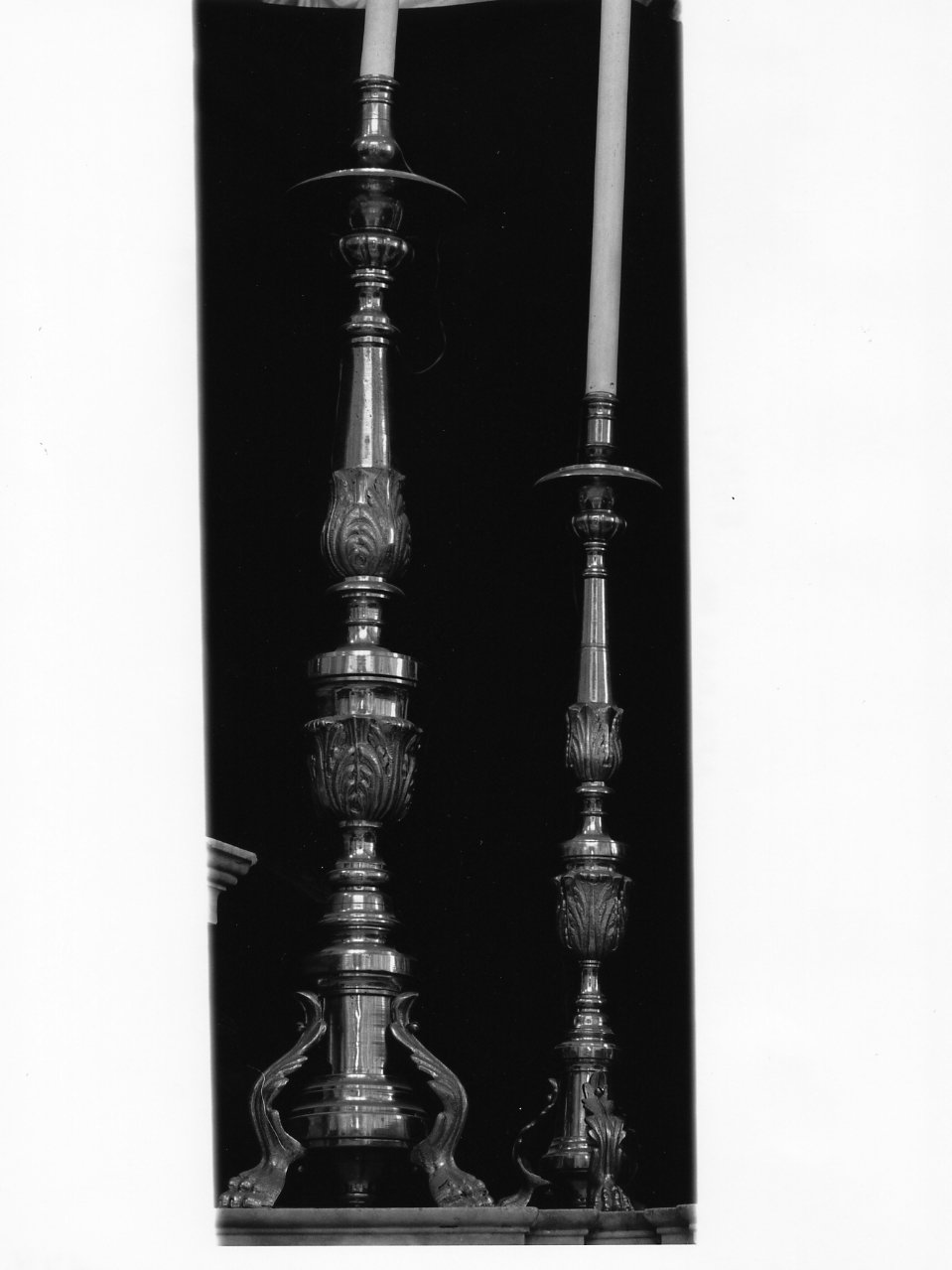 candelabro, serie - bottega napoletana (prima metà sec. XX)