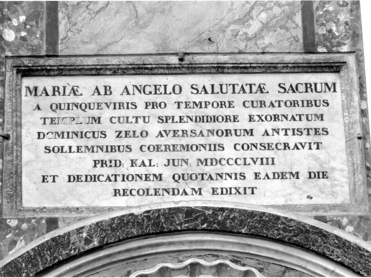 lapide celebrativa - bottega napoletana (sec. XIX)