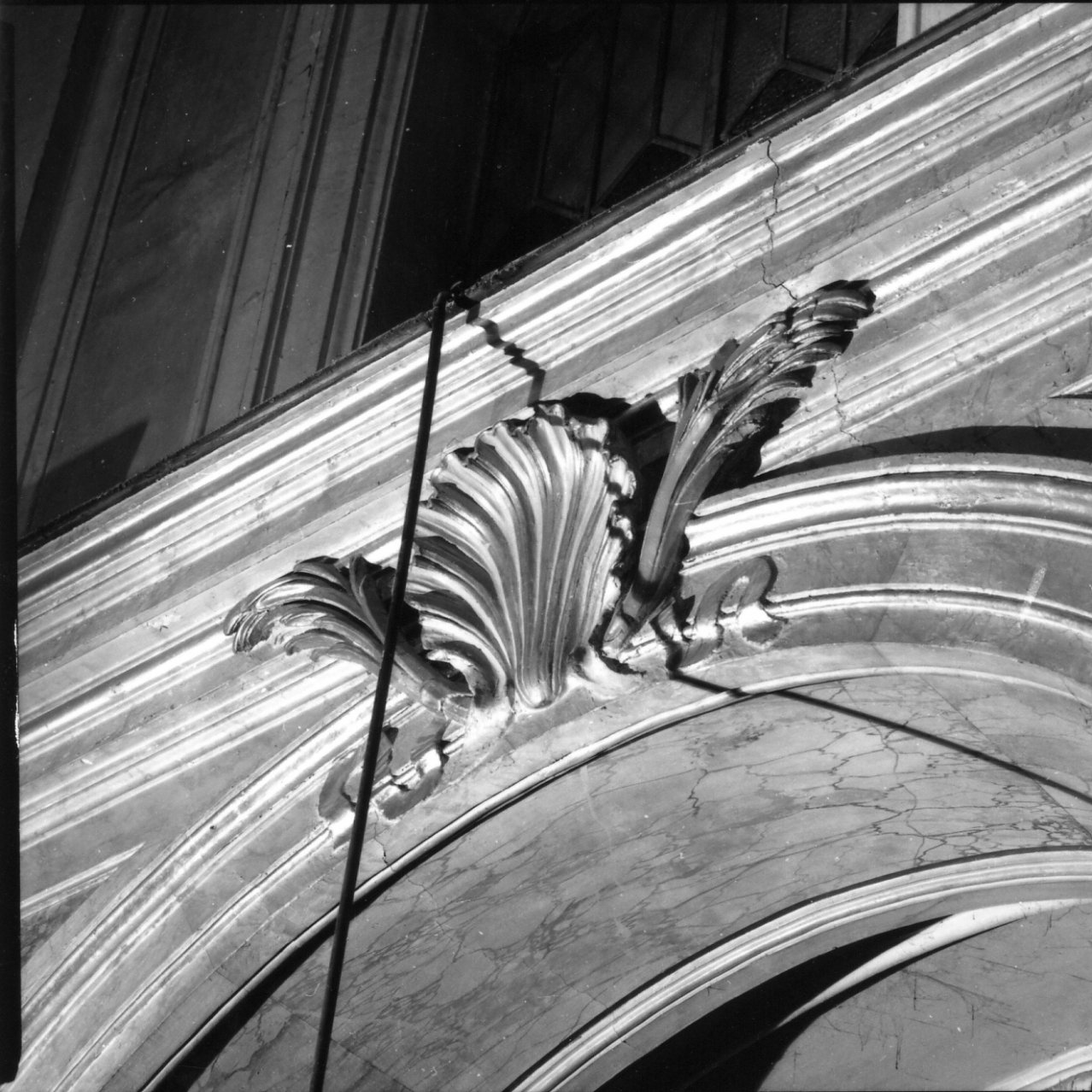 motivo decorativo a valve di conchiglia (decorazione plastica, serie) - bottega napoletana (metà sec. XVIII)