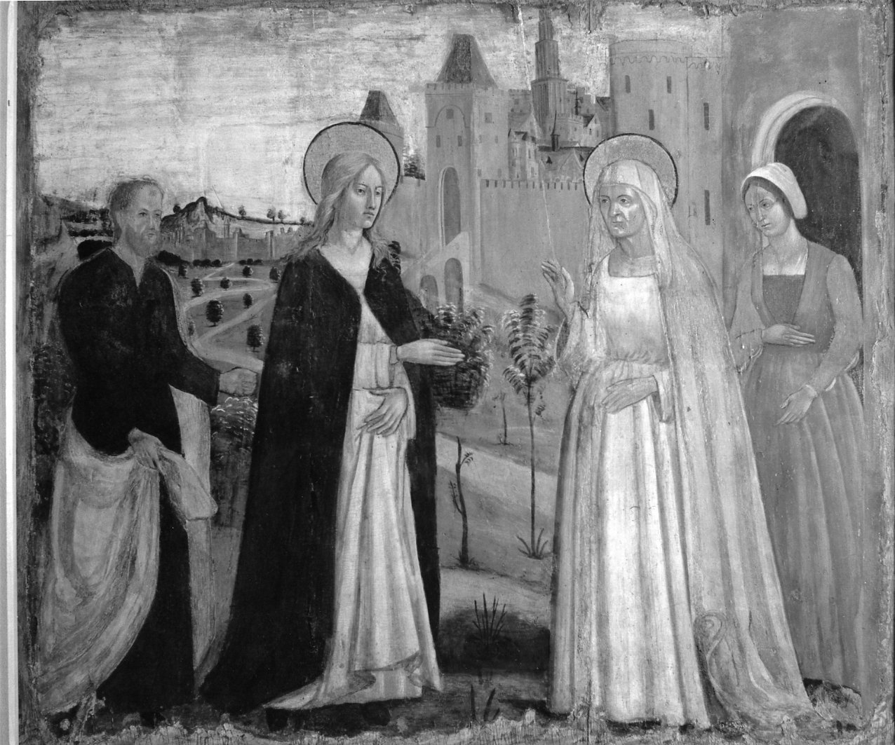 visitazione (dipinto) di Befulco Pietro (bottega), Pagano Francesco (bottega) (ultimo quarto sec. XV)