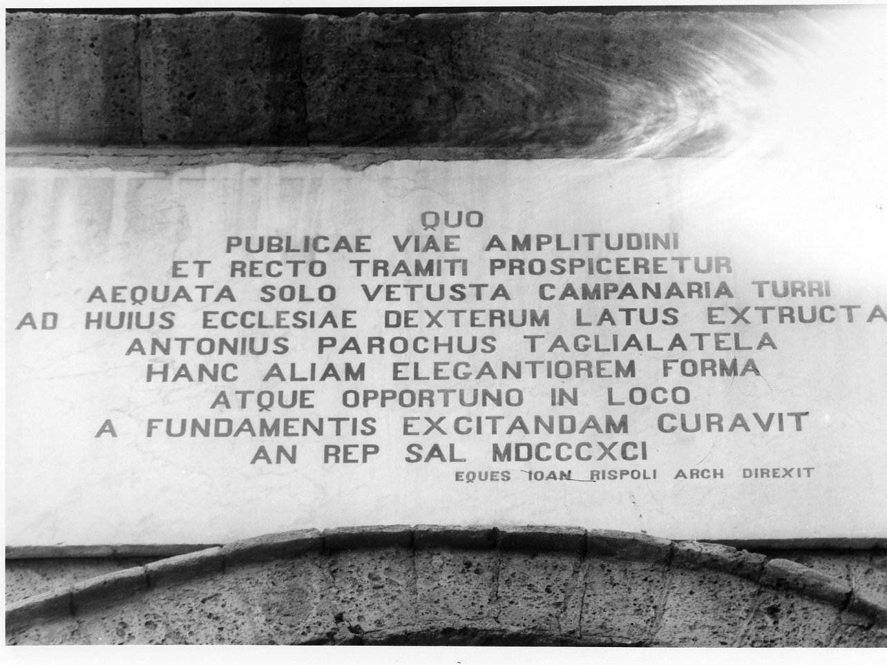 lapide commemorativa - bottega napoletana (sec. XIX)